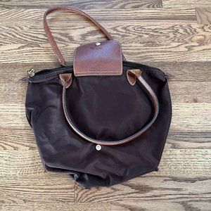 Longchamp Le Pliage Tote Handbag Purse Shoulder Bag Medium Brown